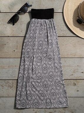 Charming Charlie BOHO Strapless Maxi Dress Size M